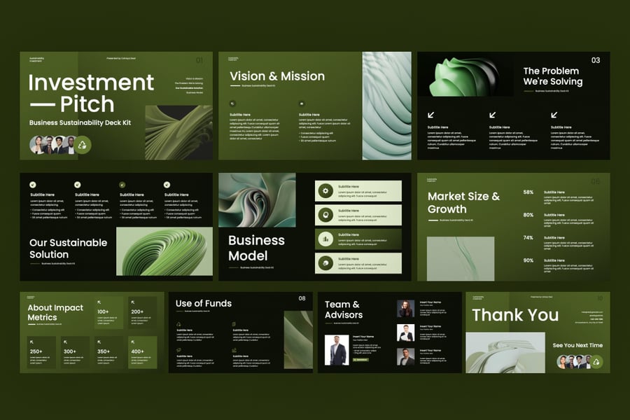 商业投资PPT模板 (PPTX)