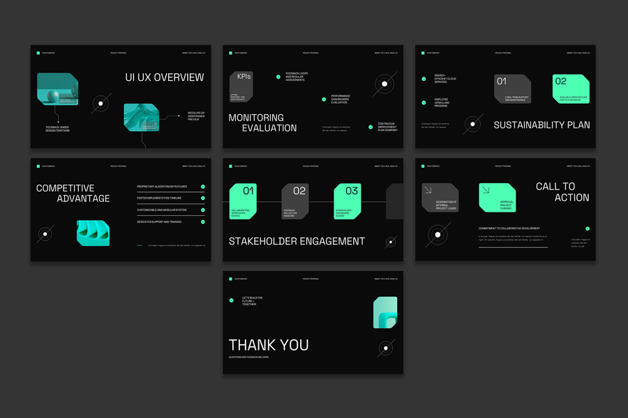 现代技术项目建议PPT模板 (PPT,PPTX)