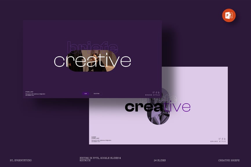 创意简短的PPT模板 (PPTX)