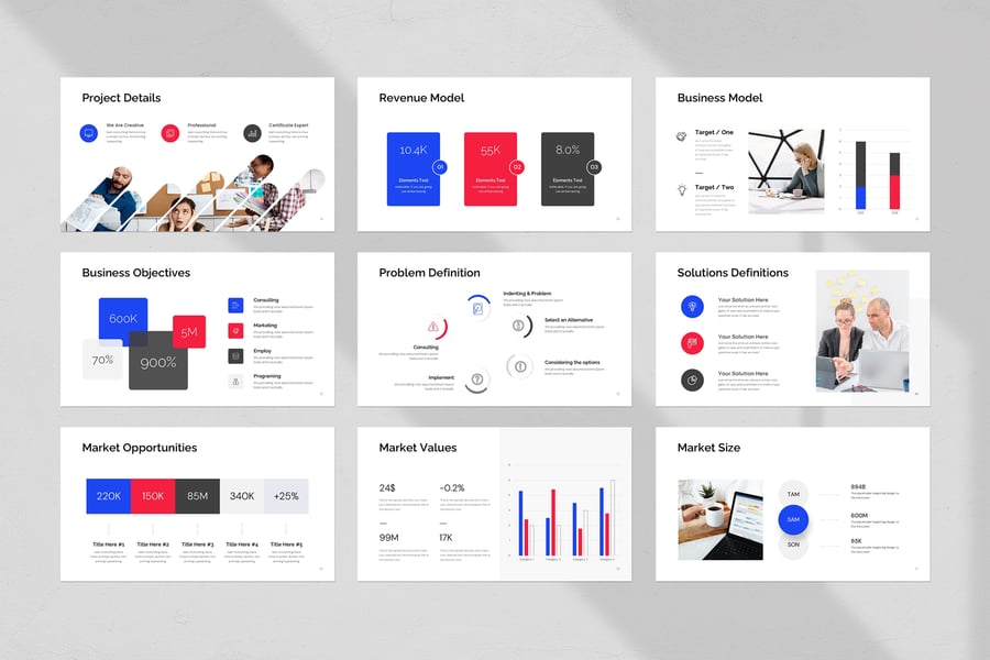 商业路演报告PPT模板 (PPTX)