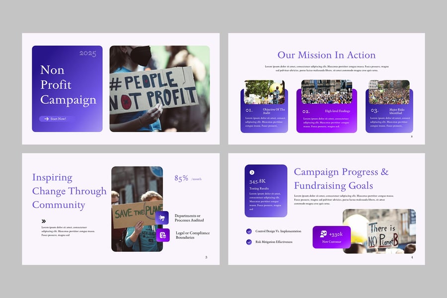 非利润运动PPT模板 (PPTX)