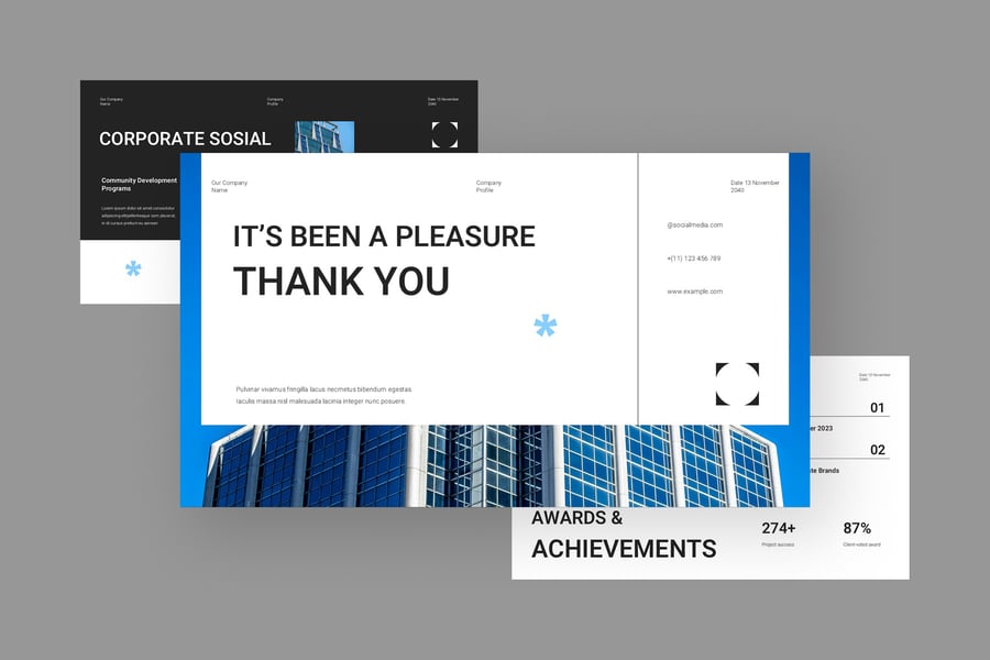 黑色极简主义房地产公司资料PPT模板 (PPT,PPTX)