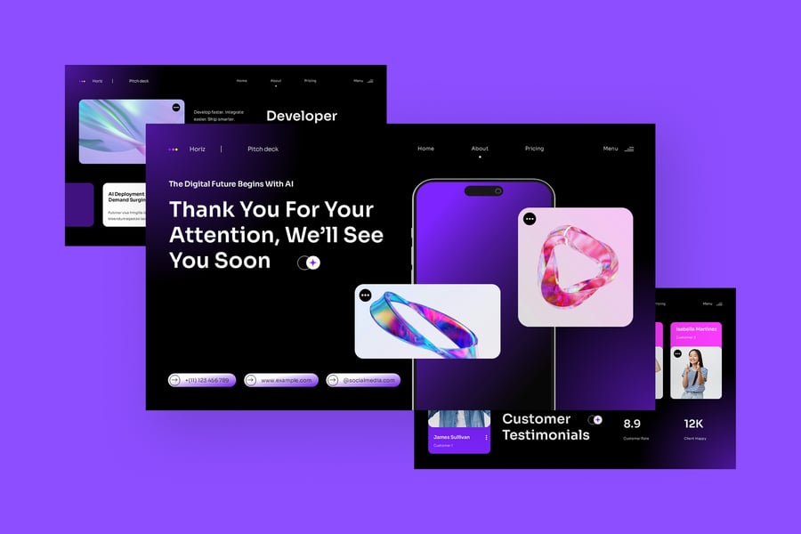 AI项目路演PPT模板 (PPT,PPTX)