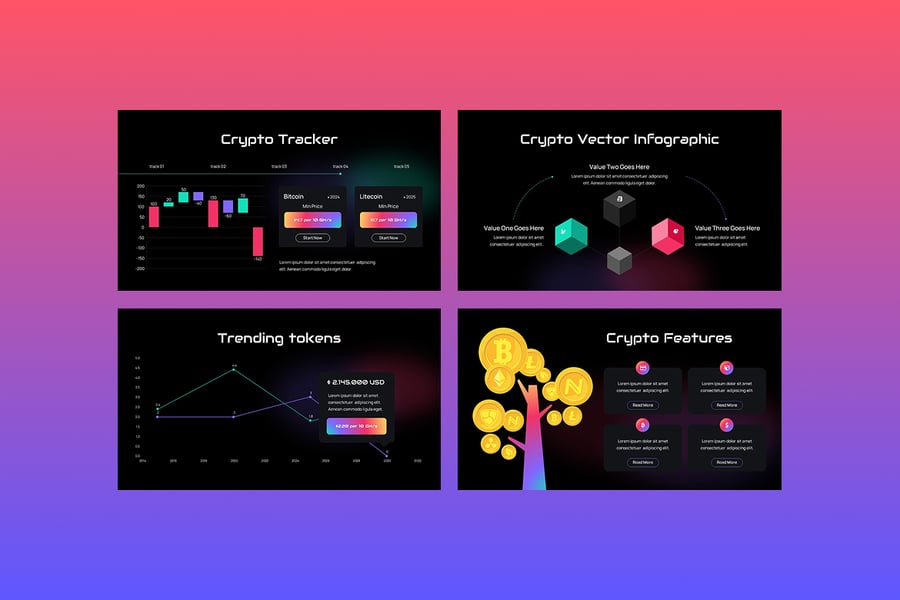 加密货币PPT模板 (PPTX)