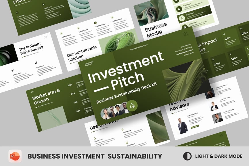 商业投资PPT模板 (PPTX)