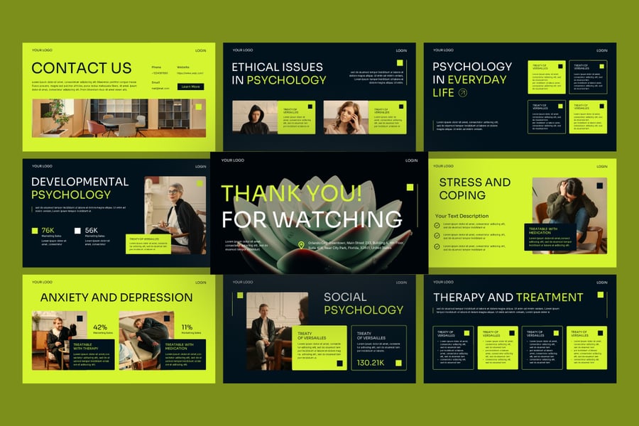 心理学PPT模板 (PPTX)