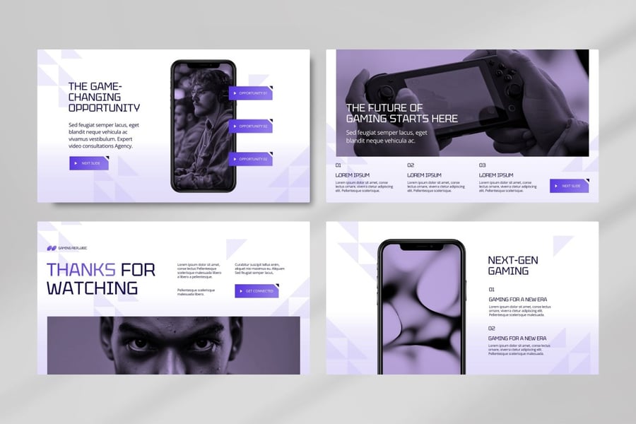 游戏工作室PPT模板 (PPTX)