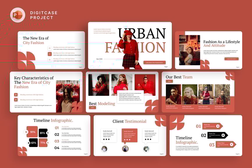 城市时尚报告PPT模板 (PPTX)