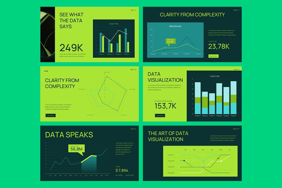 数据可视化PPT模板 (PPTX)