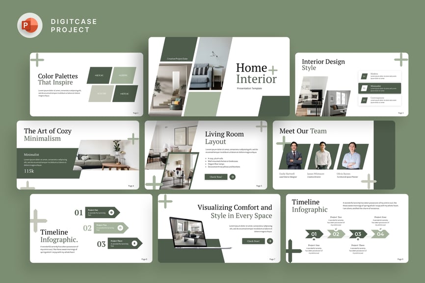 家庭内部活动PPT模板 (PPTX)