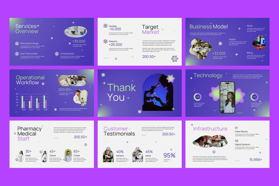 医疗药房PPT模板 (PPTX)