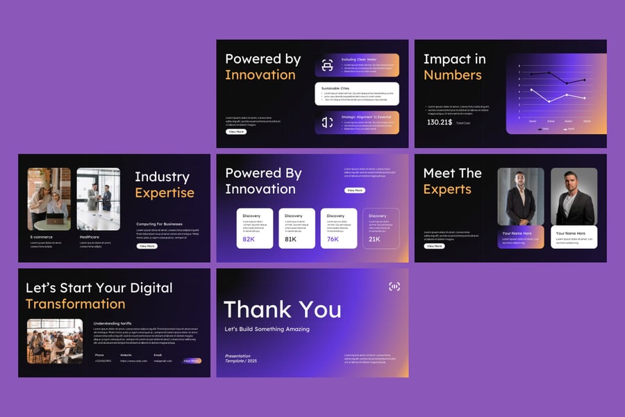 数字代理PPT模板 (PPTX)