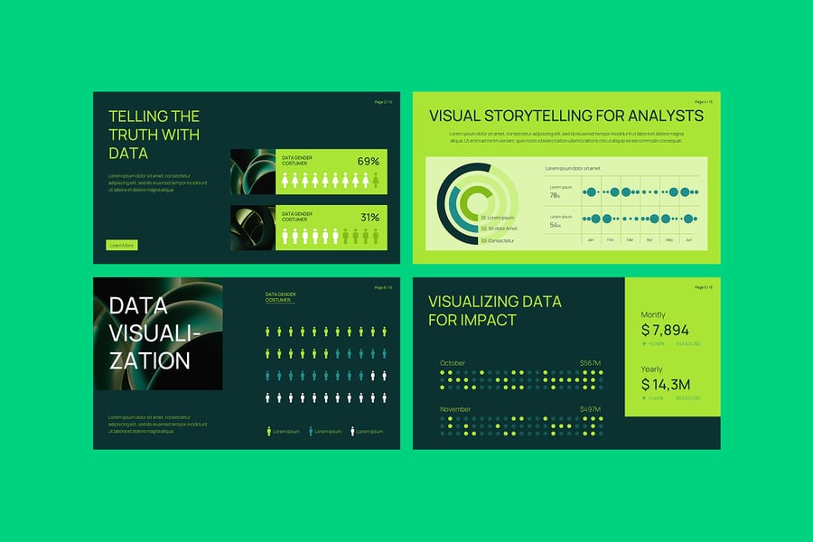 数据可视化PPT模板 (PPTX)