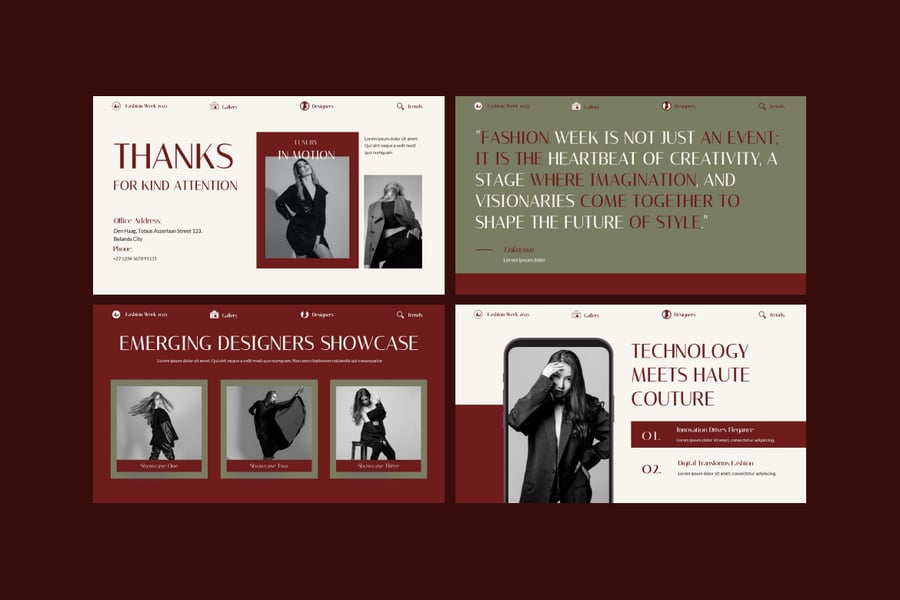 时装周PPT模板 (PPTX)