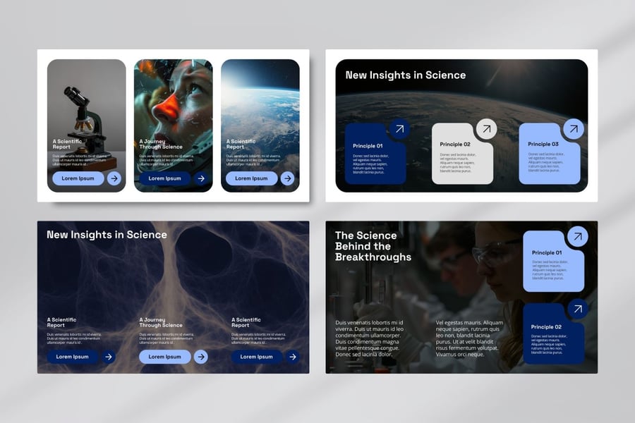 现代科学教育PPT模板 (PPTX)