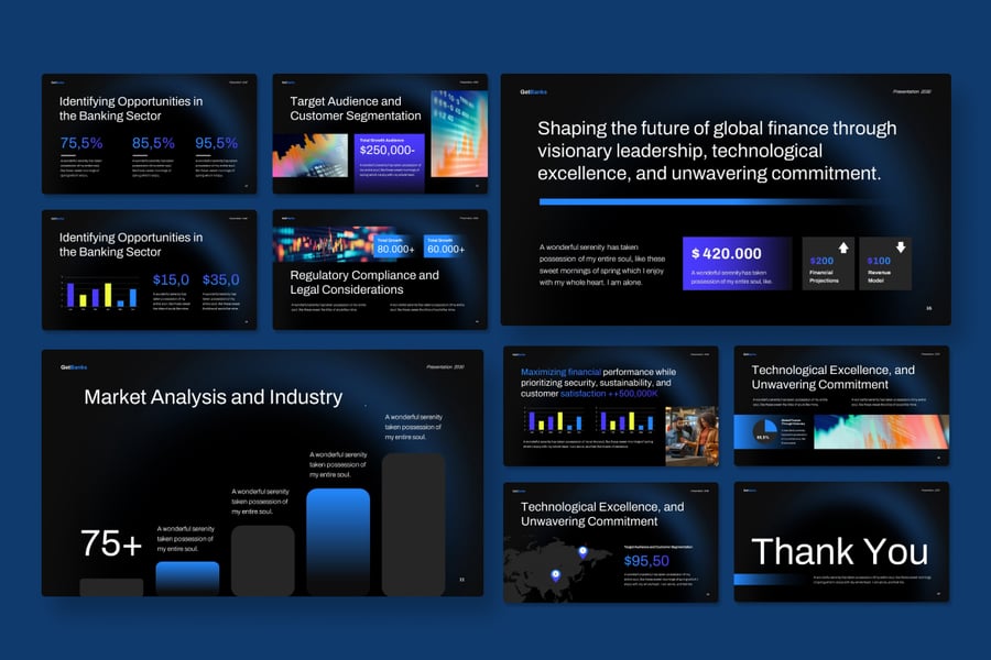 银行提案PPT模板 (PPTX)