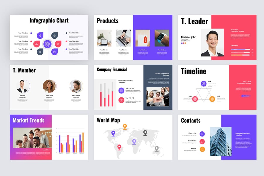 企业商务路演PPT模板 (PPTX)