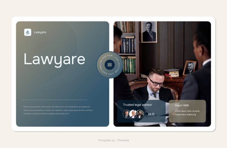 法律与律师PPT模板 (PPTX)