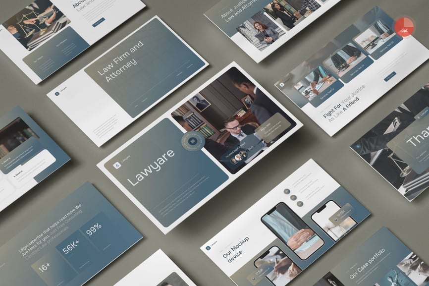 法律与律师PPT模板 (PPTX)