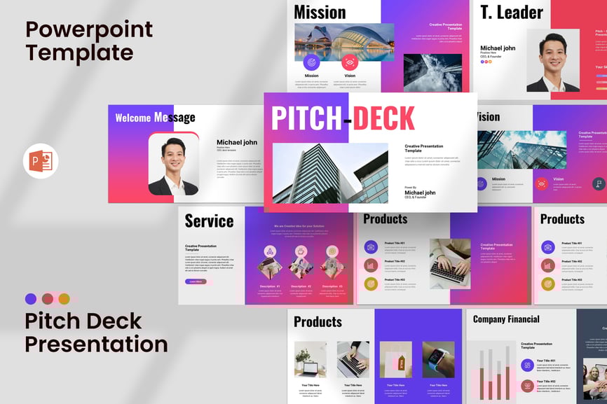 企业商务路演PPT模板 (PPTX)