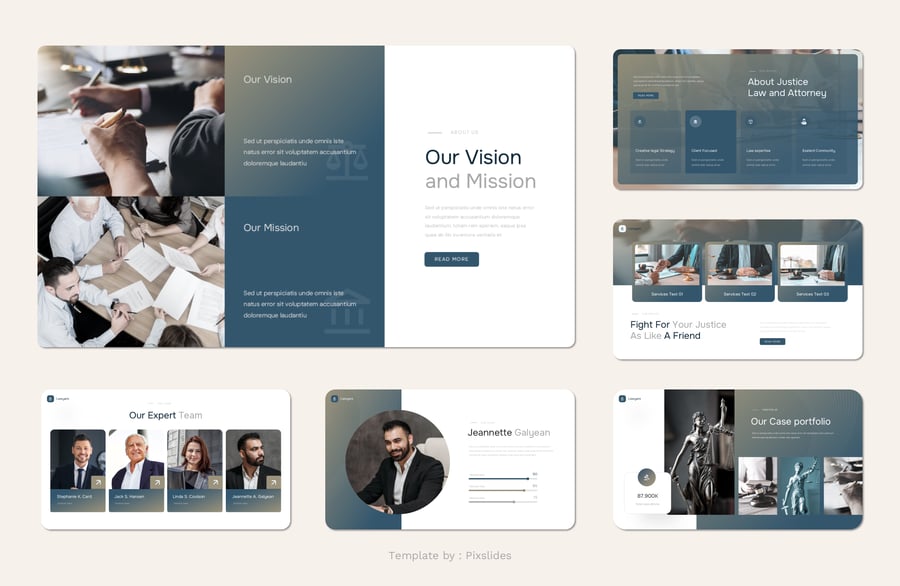 法律与律师PPT模板 (PPTX)