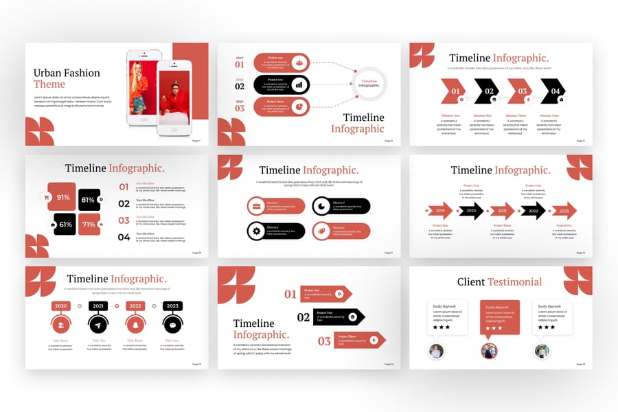 城市时尚报告PPT模板 (PPTX)