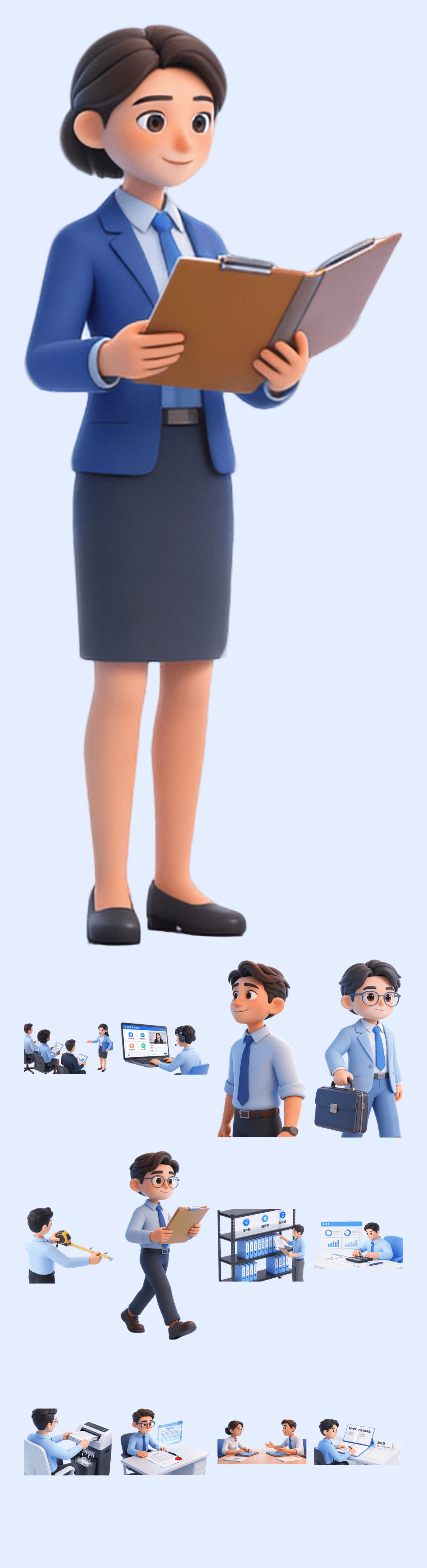 100张高清可商用办公插画PPT素材【SY16】