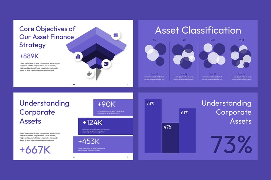 财务过程数据图表PPT模板 (PPTX)