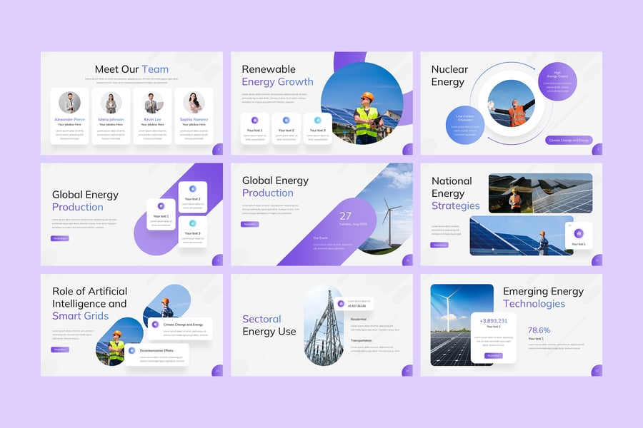 全球能源PPT模板 (PPTX)