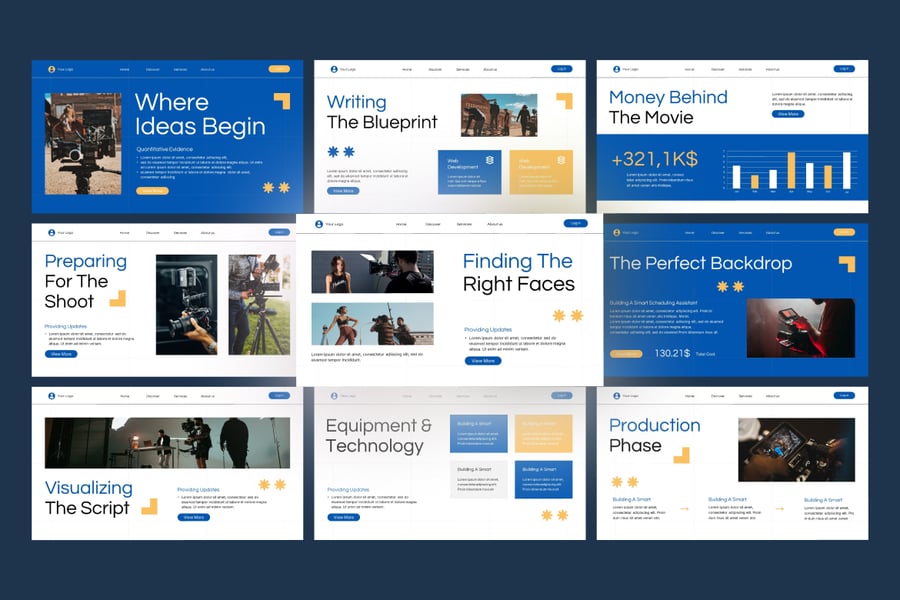 电影制作PPT模板 (PPTX)