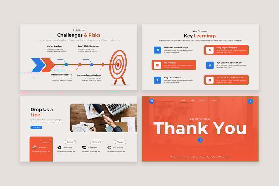 销售数据PPT模板 (PPT,PPTX)