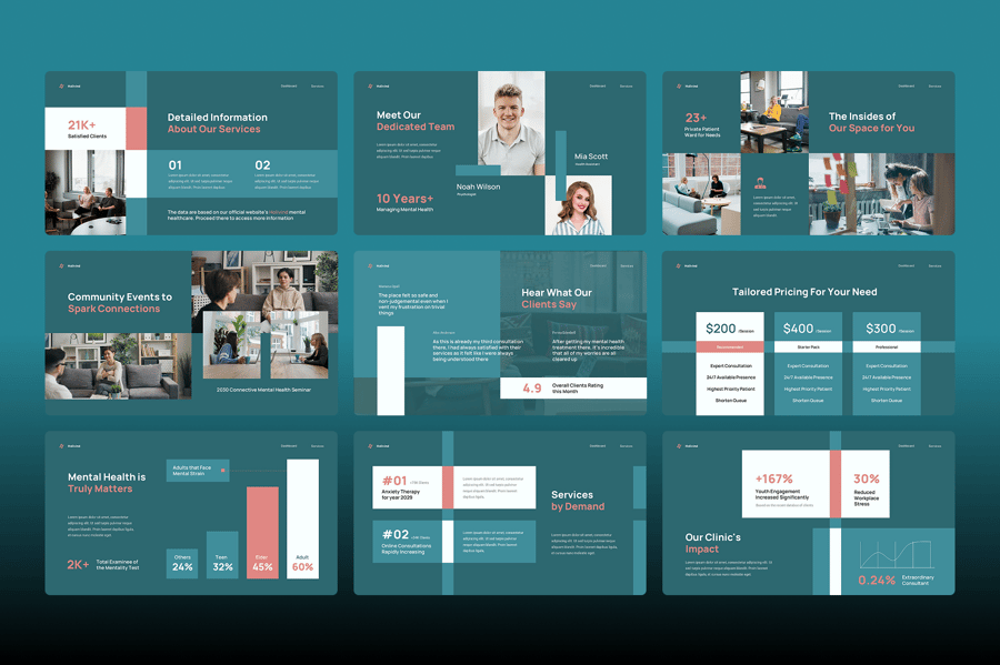 心理健康Google幻灯片模板