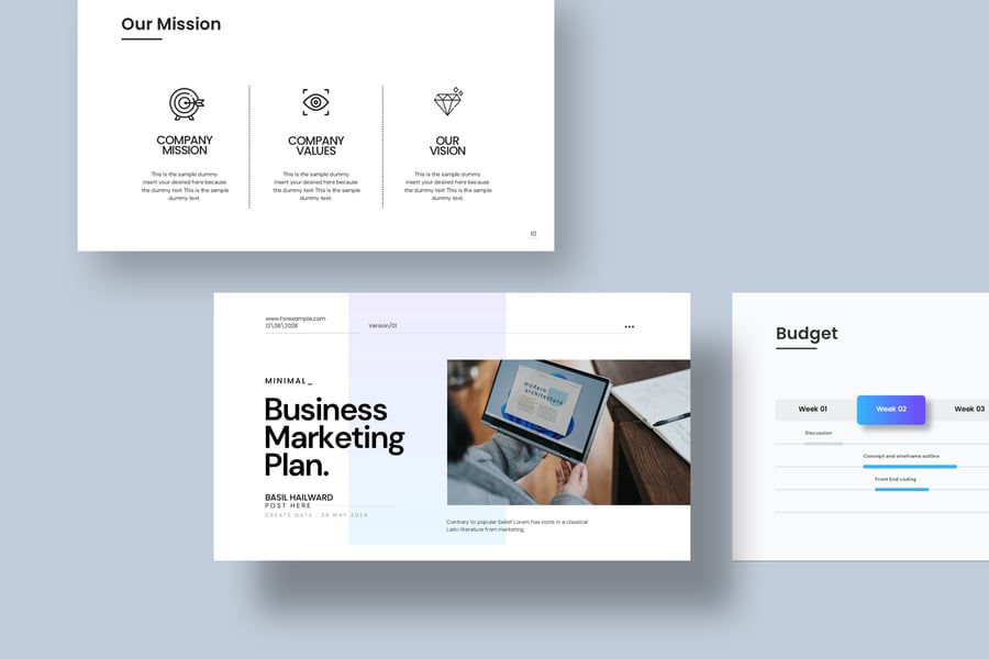 营销计划PPT模板 (PPTX)