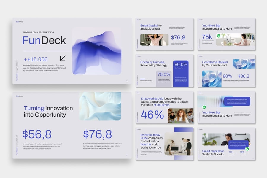 资金融资路演PPT模板 (PPTX)