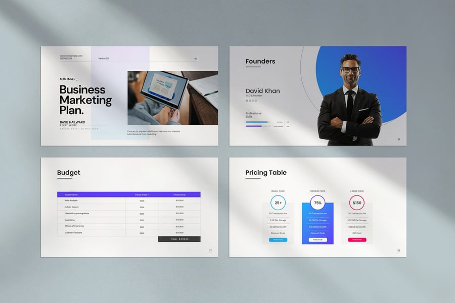 营销计划PPT模板 (PPTX)