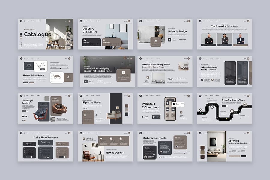 产品目录演示文稿PPT模板 (PPT,PPTX)