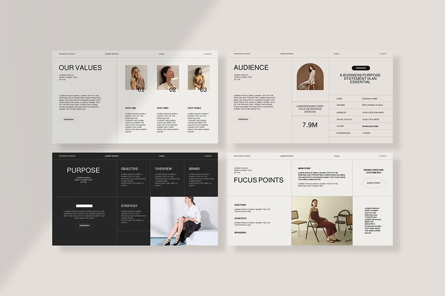 品牌策略PPT模板 (PPTX)