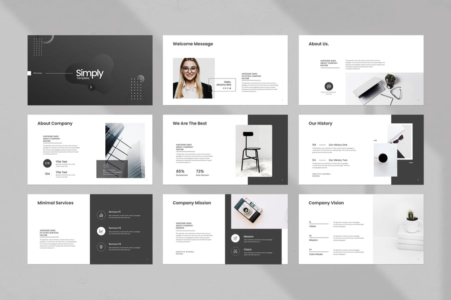 极简主义设计师必备PPT模板 (PPTX)