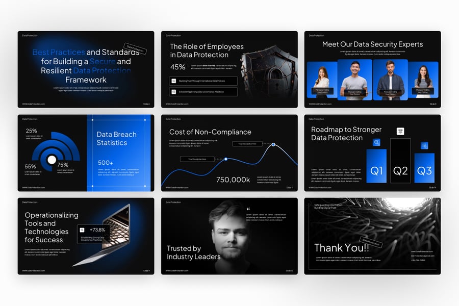数据保护PPT模板 (PPTX)