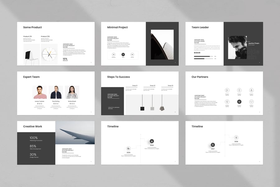 极简主义设计师必备PPT模板 (PPTX)