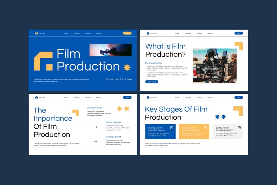 电影制作PPT模板 (PPTX)