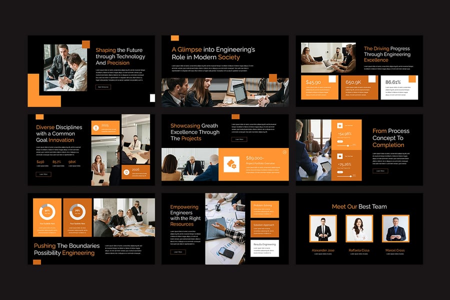 工程演示文稿PPT模板 (PPT,PPTX)