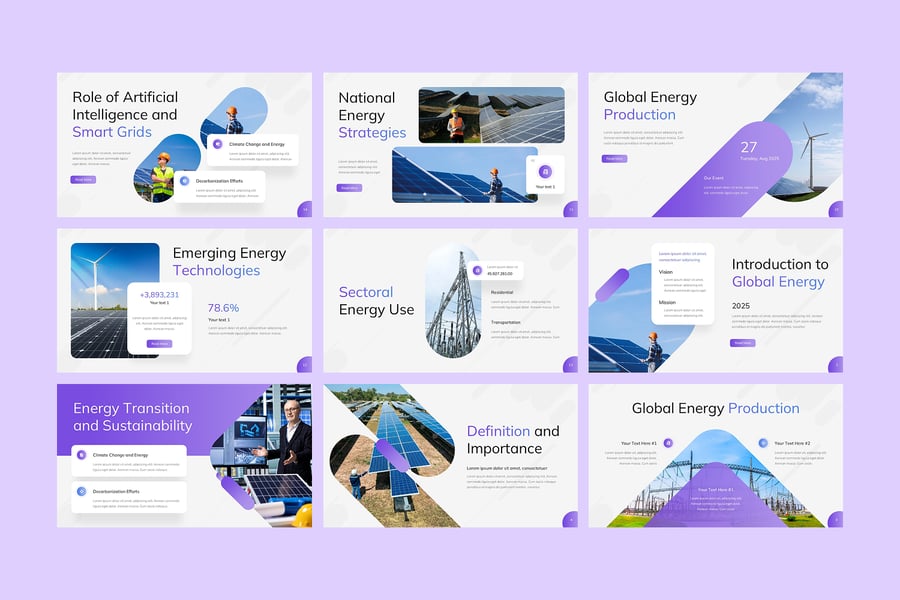 全球能源PPT模板 (PPTX)