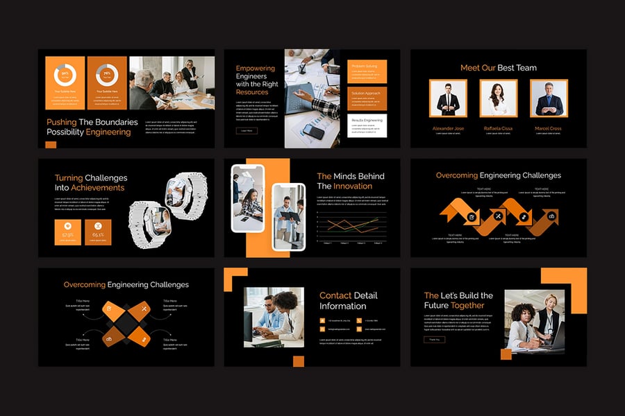 工程演示文稿PPT模板 (PPT,PPTX)