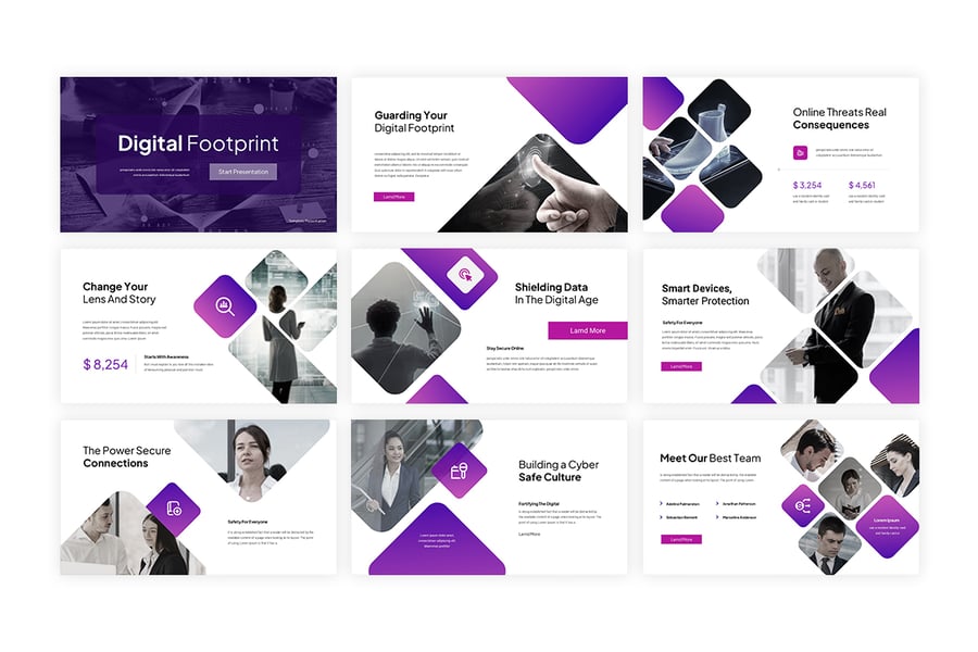 数字网络安全性PPT模板 (PPT,PPTX)