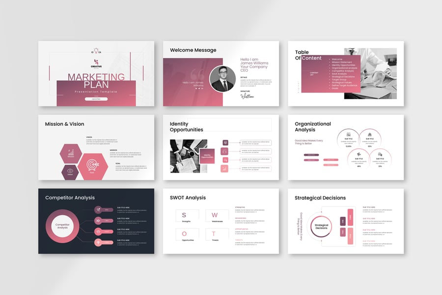 营销计划演示PPT模板 (PPTX)