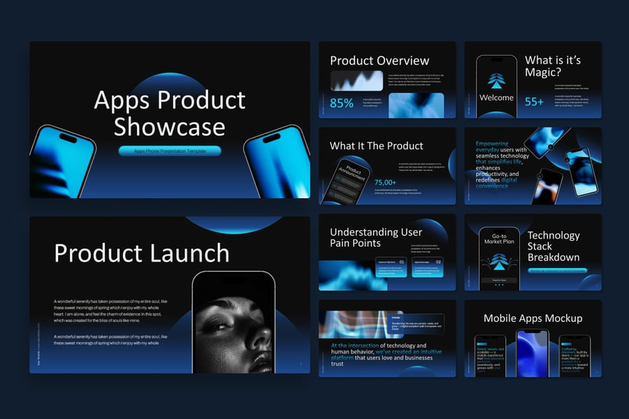 APP介绍应用程序演示文稿PPT模板 (PPTX)