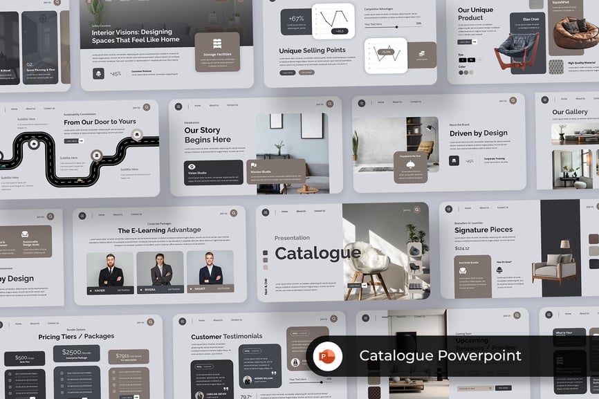 产品目录演示文稿PPT模板 (PPT,PPTX)