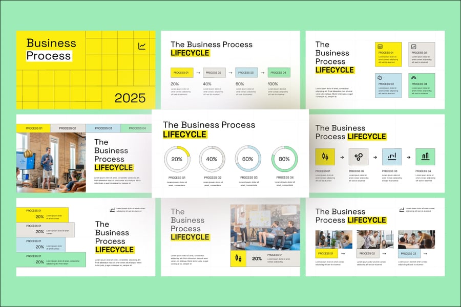 过程流PPT模板 (PPTX)