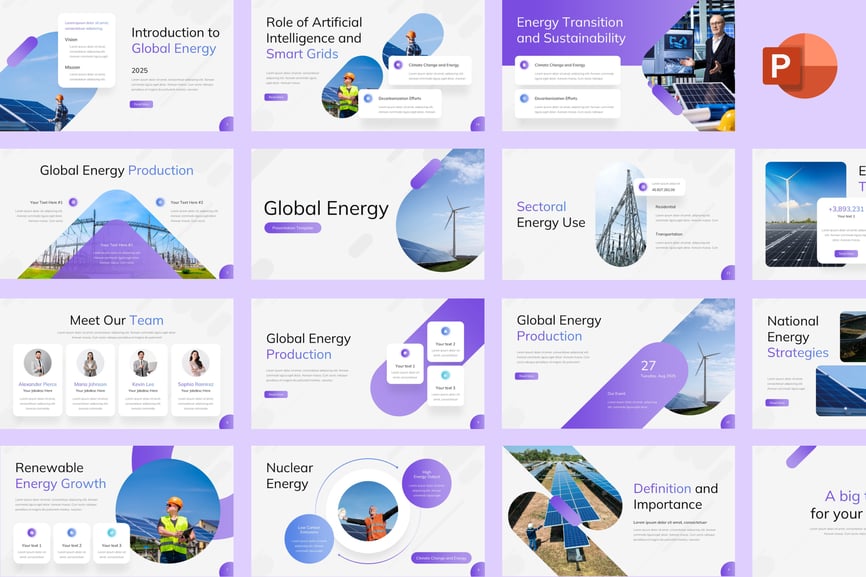 全球能源PPT模板 (PPTX)